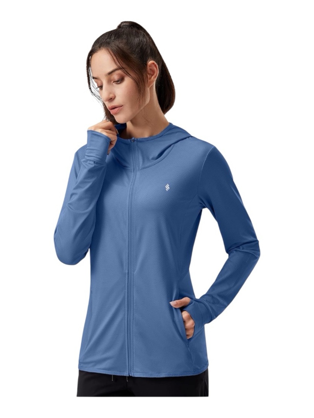 Soothfeel Women's UPF 50+ Sun Protection Hoodie Jacket Lightweight Long Sleeve S